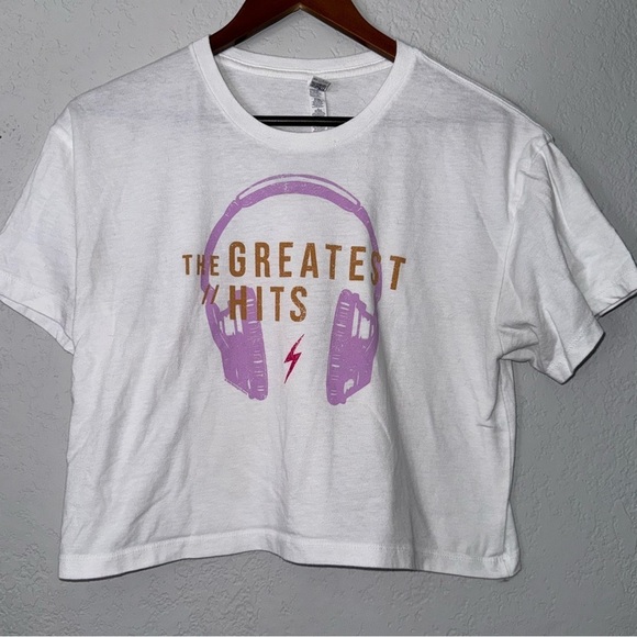 Women's Ideal by Next Level Apparel The Greatest Hits Movie Cropped T-shirt - Picture 2 of 7